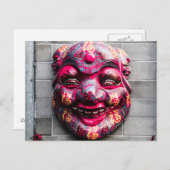 Chinesische Maske Postkarte (Vorne/Hinten)