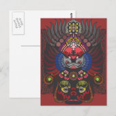 Chinesische Maske Postkarte (Vorne/Hinten)