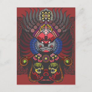 Chinesische Maske Postkarte