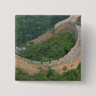 Chinesische Mauer bei Jinshanling, China. Button