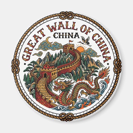 Chinesische Mauer Magnet (Vorne)