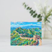 Chinesische Mauer Postkarte (Stehend Vorderseite)