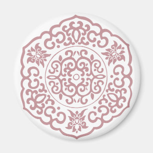 Chinesische Medaillon-Rosé Magnet