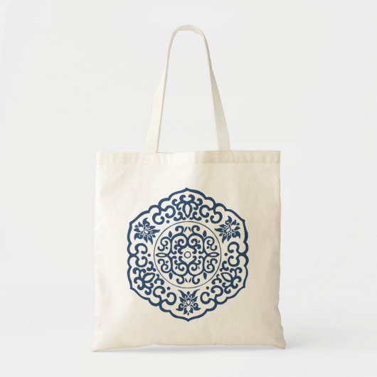 Chinesische Medallion blau Tragetasche (Vorne)