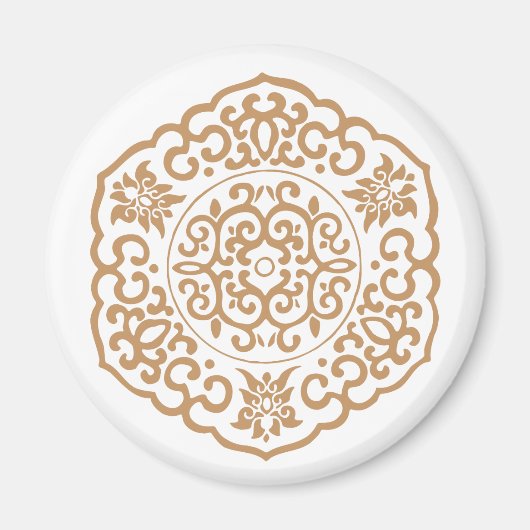 Chinesische Medallion gelb Magnet (Vorne)