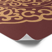 Chinesische Medallion gelb Poster (Ecke)