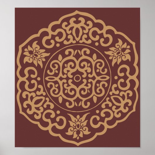 Chinesische Medallion gelb Poster (Vorne)