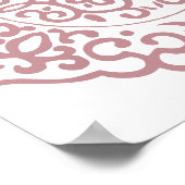 Chinesische Medallion rosa Poster (Ecke)