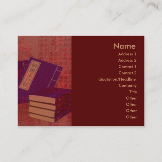 Chinesische Medizin-Visitenkarte Visitenkarte (Vorderseite)