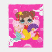 Chinesische Meerjungfrau Fleecedecke (Vorderseite)