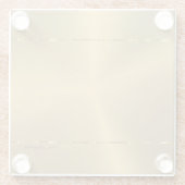 Chinesische metallische Goldtextur, Monogramm Glasuntersetzer (Rückseite)