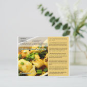 Chinesische Microwave gekochte Fischrezepte Postka Postkarte (Stehend Vorderseite)