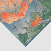 CHINESISCHE MOHNBLUMEN im BLAUEN Seidenpapier (Ausschnitt)