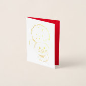 Chinesische Mondmaus Neujahr Ratte Glück Geld rot Folienkarte (Vorderseite)