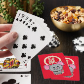 Chinesische Mondmaus Neujahr Ratte Glück Geld rot Spielkarten (In Situ)
