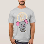 Chinesische Mondmaus Neujahr Ratte Glück Geld rot T-Shirt (Vorderseite)