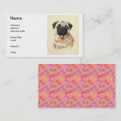 Chinesische Mops-Geschäfts-Karte Visitenkarte (Vorne/Hinten)