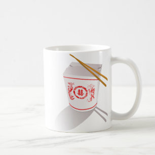 Chinesische Nahrung nehmen die grafischen Kaffeetasse
