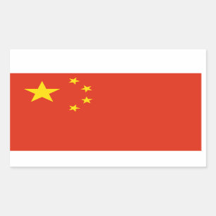 Chinesische Nationalflagge Rechteckiger Aufkleber