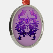 CHINESISCHE NEUES JAHR lila Drachen Ornament Aus Metall (Rechts)