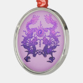 CHINESISCHE NEUES JAHR lila Drachen Ornament Aus Metall (Links)