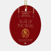 CHINESISCHE NEUJAHRESKARTE KERAMIK ORNAMENT (Rechts)