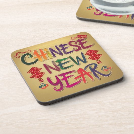 Chinesische Neujahrsänderung Getränkeuntersetzer (Linke Seite)