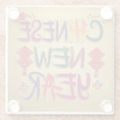 Chinesische Neujahrsänderung Glasuntersetzer (Rückseite)