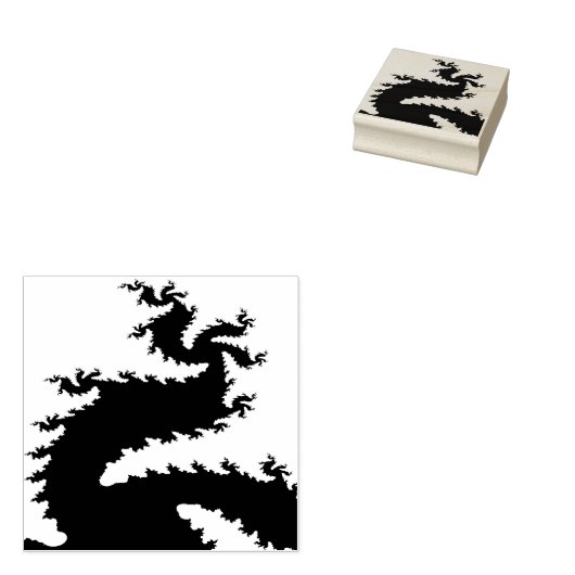 Chinesische Neujahrsdrache Fraktal Holzkunst Brief Gummistempel (Stempel)