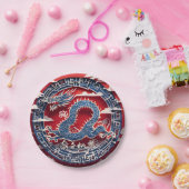 Chinesische Neujahrsdrache Papier-Schnitt 2024 PPR Pappteller (Party)