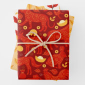 Chinesische Neujahrsfeier Party Wrapping Paper Geschenkpapier Set (Beispiel)