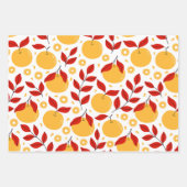 Chinesische Neujahrsfeste Blume und Obst Geschenkpapier Set (Vorderseite)