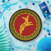 Chinesische Neujahrshändlerschmuck Pappteller (Party)