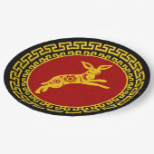 Chinesische Neujahrshändlerschmuck Pappteller (Schrägansicht)