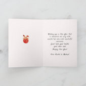 Chinesische Neujahrskalligrafie Red Lantern Karte (Innenseite)