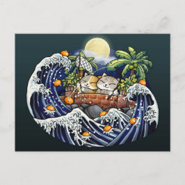 Chinesische Neujahrskatze Feiertagspostkarte