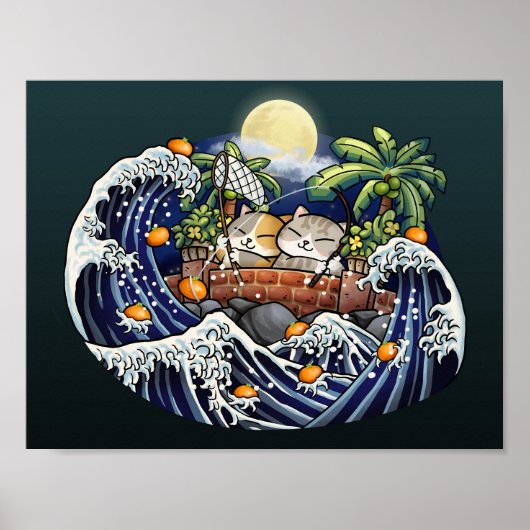 Chinesische Neujahrskatze Poster (Vorne)