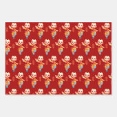 Chinesische Neujahrskinder-Ideogrammmuster W3PS Geschenkpapier Set (Vorderseite)