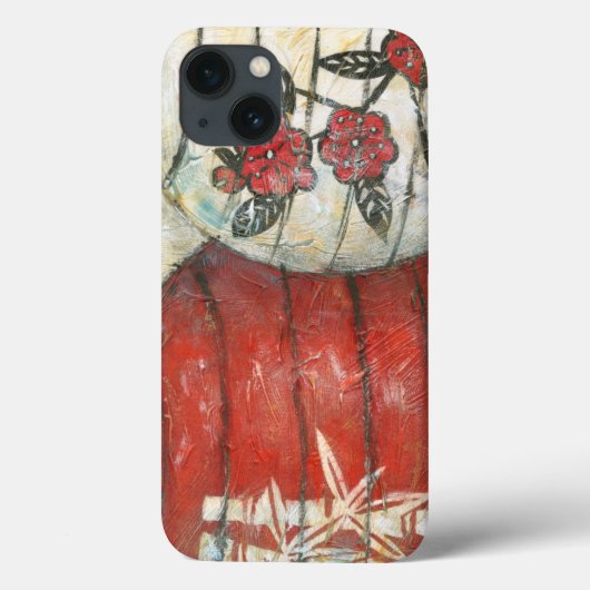 Chinesische Neujahrslinien mit Blumendruck Case-Mate iPhone Hülle (Rückseite)