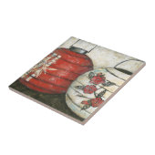 Chinesische Neujahrslinien mit Blumendruck Fliese (Seite)