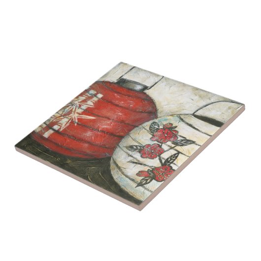 Chinesische Neujahrslinien mit Blumendruck Fliese (Seite)