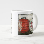 Chinesische Neujahrslinien mit Blumendruck Jumbo-Tasse (Vorderseite Rechts)