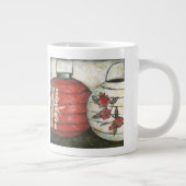 Chinesische Neujahrslinien mit Blumendruck Jumbo-Tasse (Rechts)
