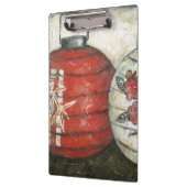 Chinesische Neujahrslinien mit Blumendruck Klemmbrett (Links)