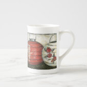 Chinesische Neujahrslinien mit Blumendruck Porzellantasse (Rechts)