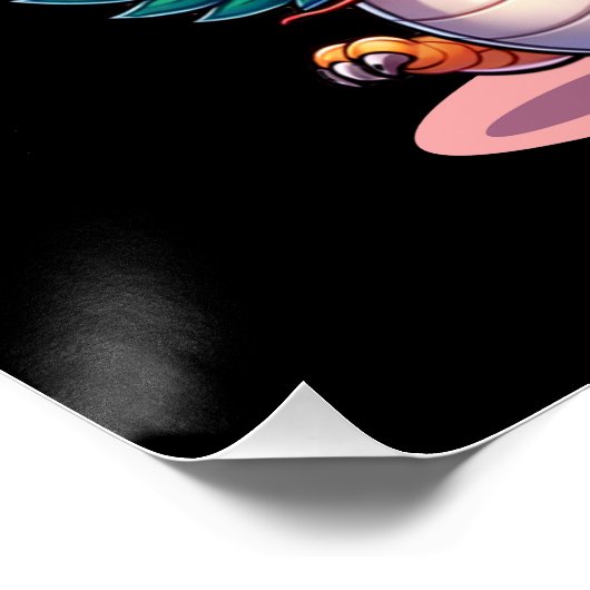 Chinesische Neujahrsmädchen und Drache Poster (Ecke)