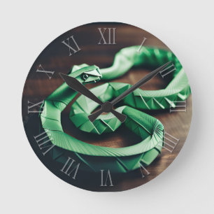 Chinesische Neujahrsnadel Origami Zodiac Geburtsta Runde Wanduhr