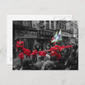 Chinesische Neujahrsparade NY Postkarte (Vorne/Hinten)