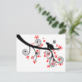 Chinesische Neujahrsräte und Blume 2020 Postkarte (Stehend Vorderseite)