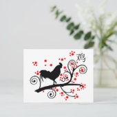 Chinesische Neujahrsreihe mit Baumbestand Feiertagspostkarte (Stehend Vorderseite)